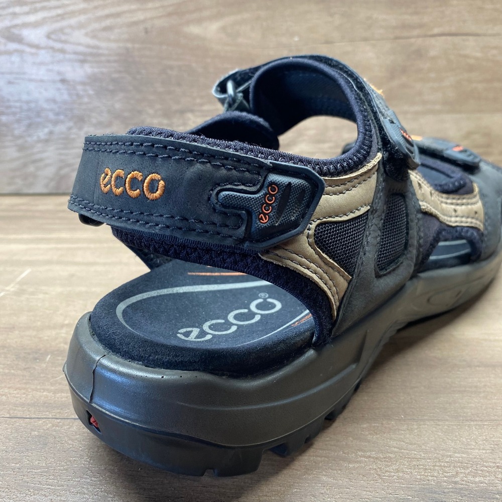 ECCO Yucatan Offroad Receptor Sandals Men's 10.5 EU 44 Black Nubuck Hiking Trail - Picture 10 of 13